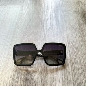 quay australia almost ready black polarized oversized square sunglasses eyewear